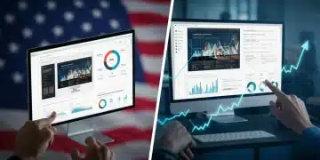 A/B testing comparison of two e-commerce website designs with analytics data