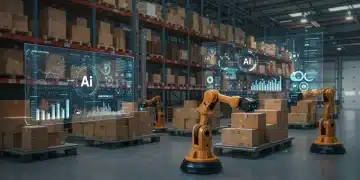AI-powered robots and data dashboards optimizing US retail supply chains