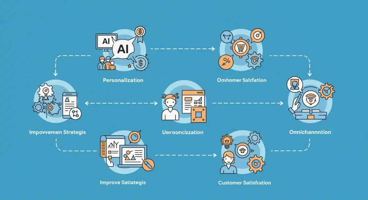 Infographic showing the synergy between AI, personalization, and omnichannel for customer satisfaction