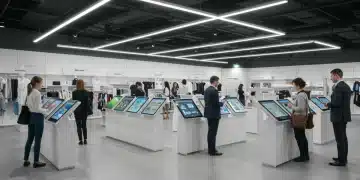AI-powered retail store interior showcasing efficiency