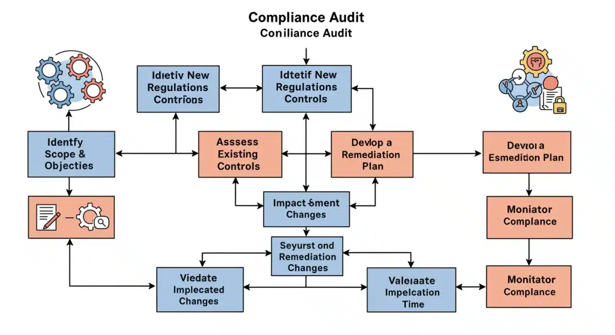 Compliance audit flowchart for new federal regulations