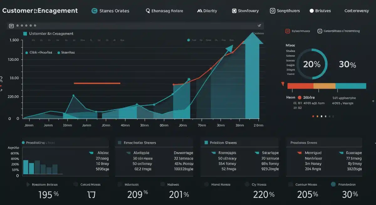Customer engagement dashboard showing positive growth from personalization strategies.