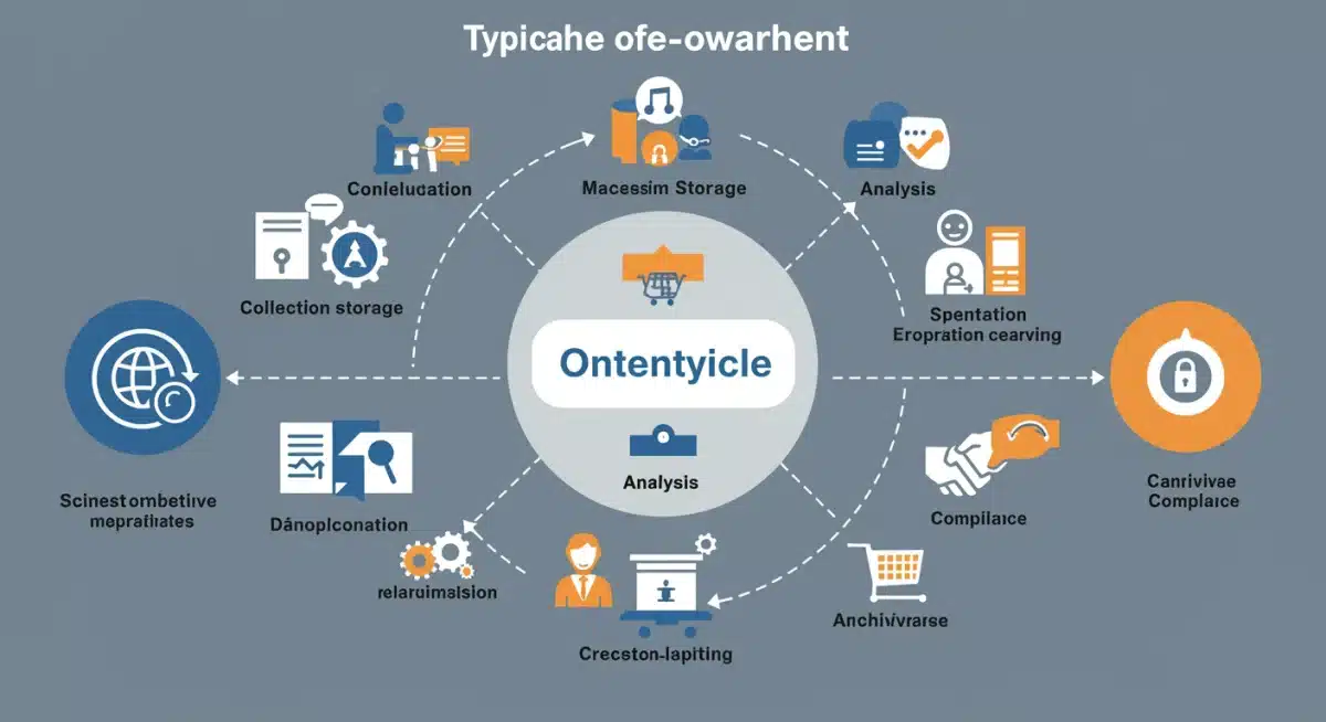 Infographic depicting the e-commerce data lifecycle and governance checkpoints.