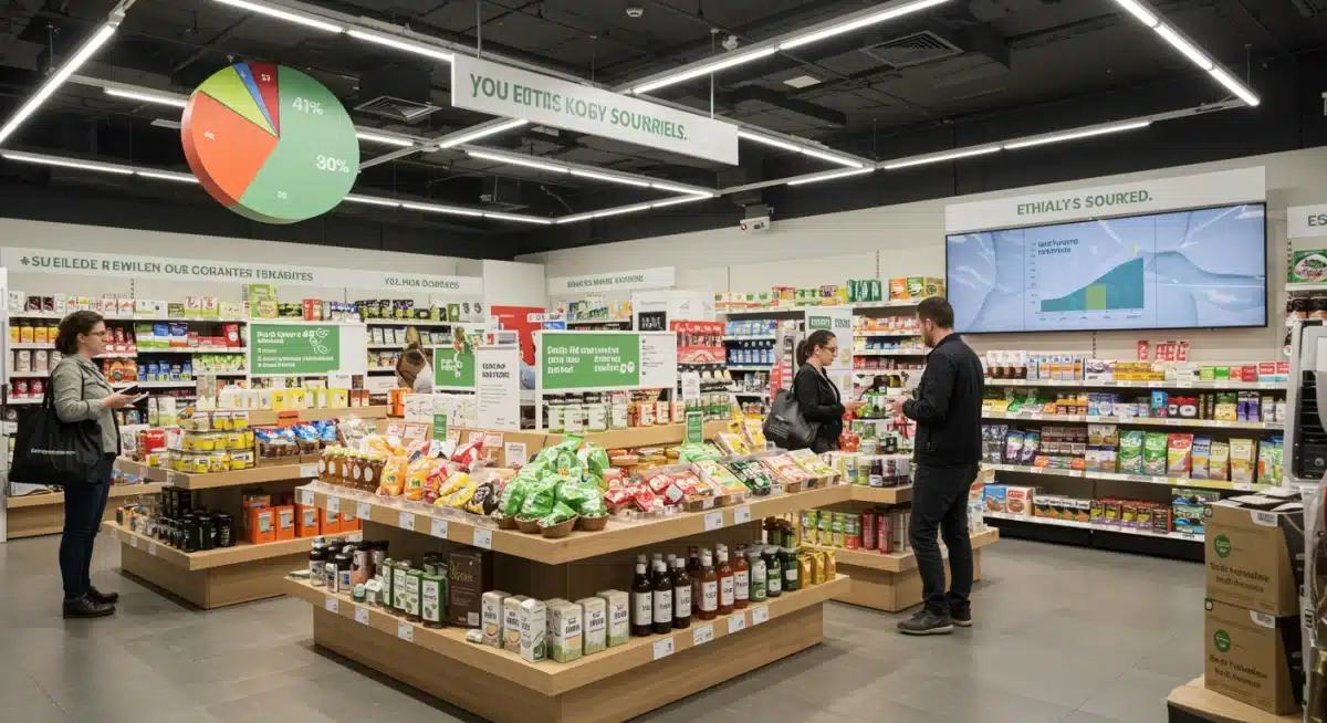 Retail display of ethically sourced products