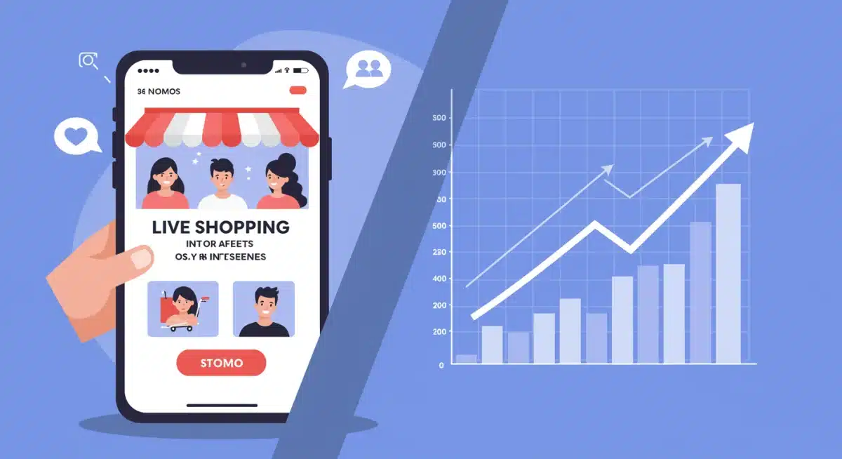 Live shopping event on social media driving sales growth for US retailers.