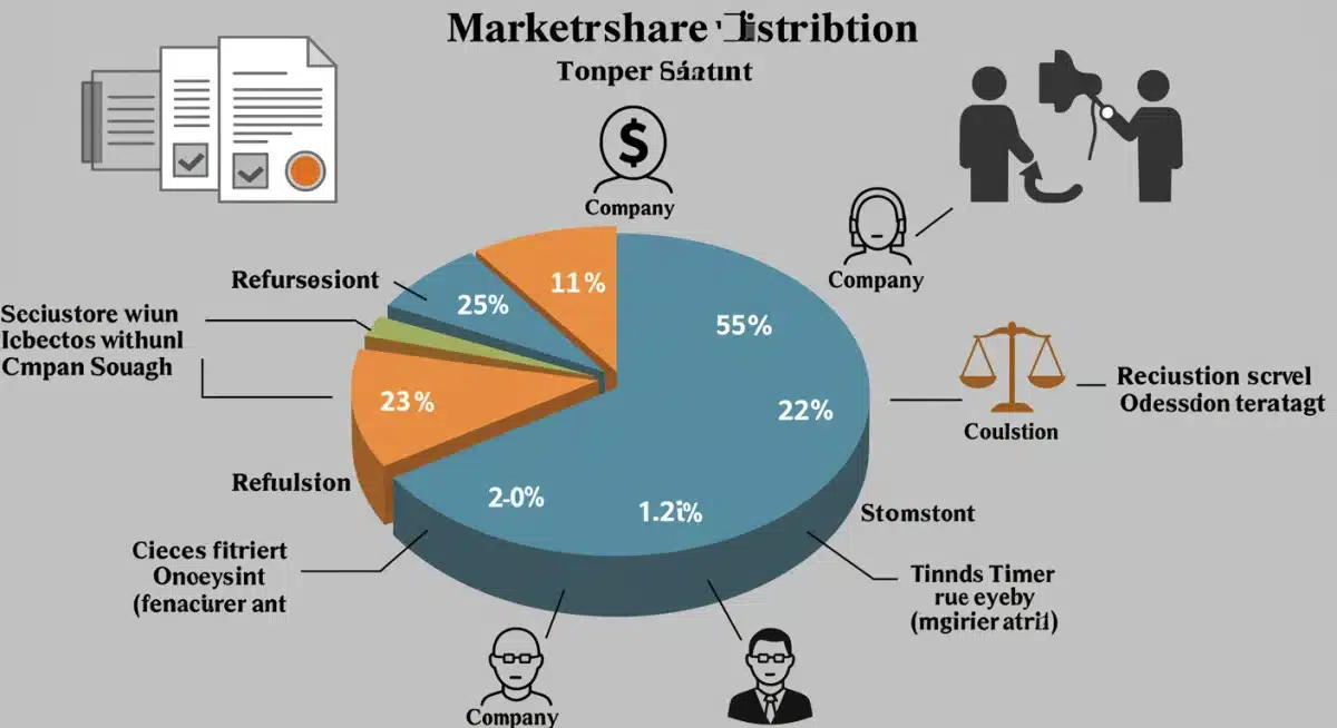 Market share distribution with dominant players under regulatory scrutiny