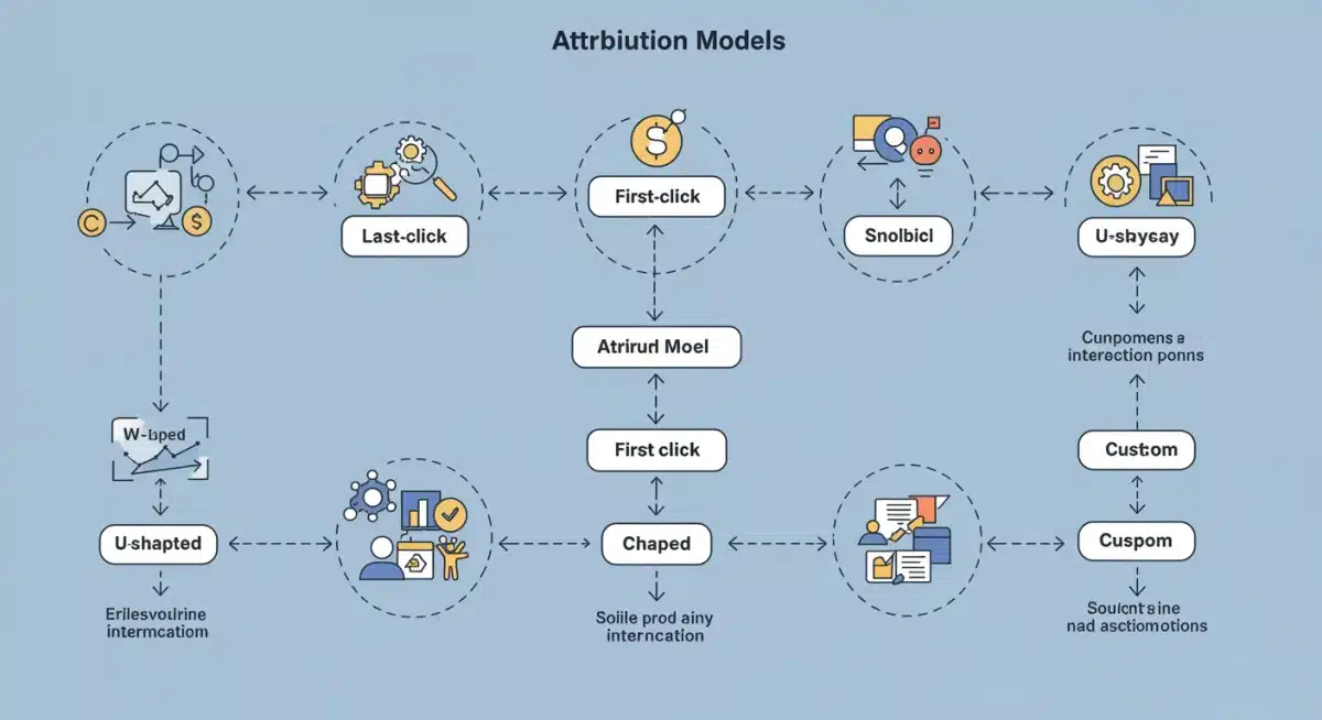 Flowchart of various marketing attribution models