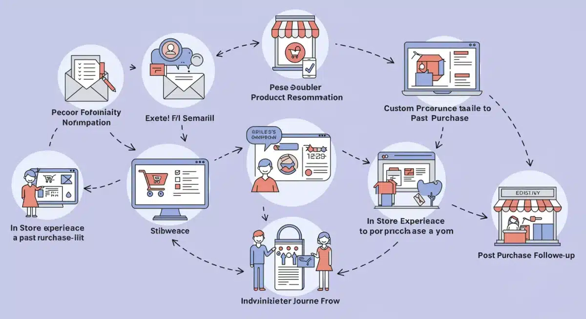 Customer journey illustrating personalized touchpoints in commerce