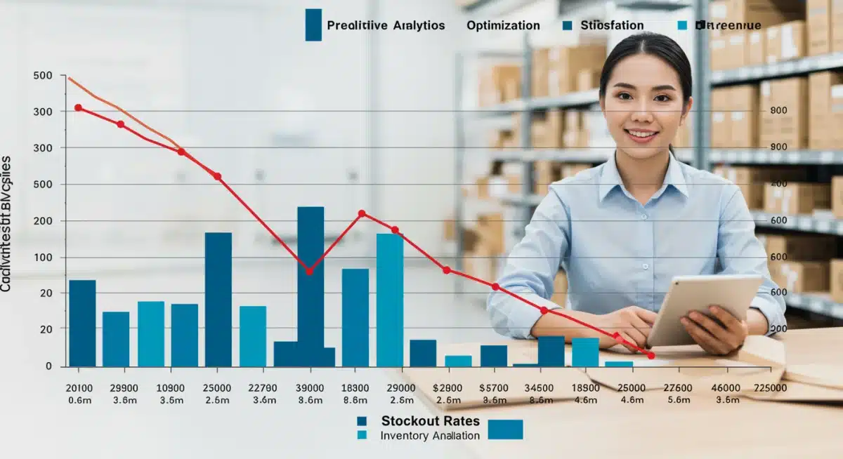 Graph illustrating reduced stockouts and increased customer satisfaction