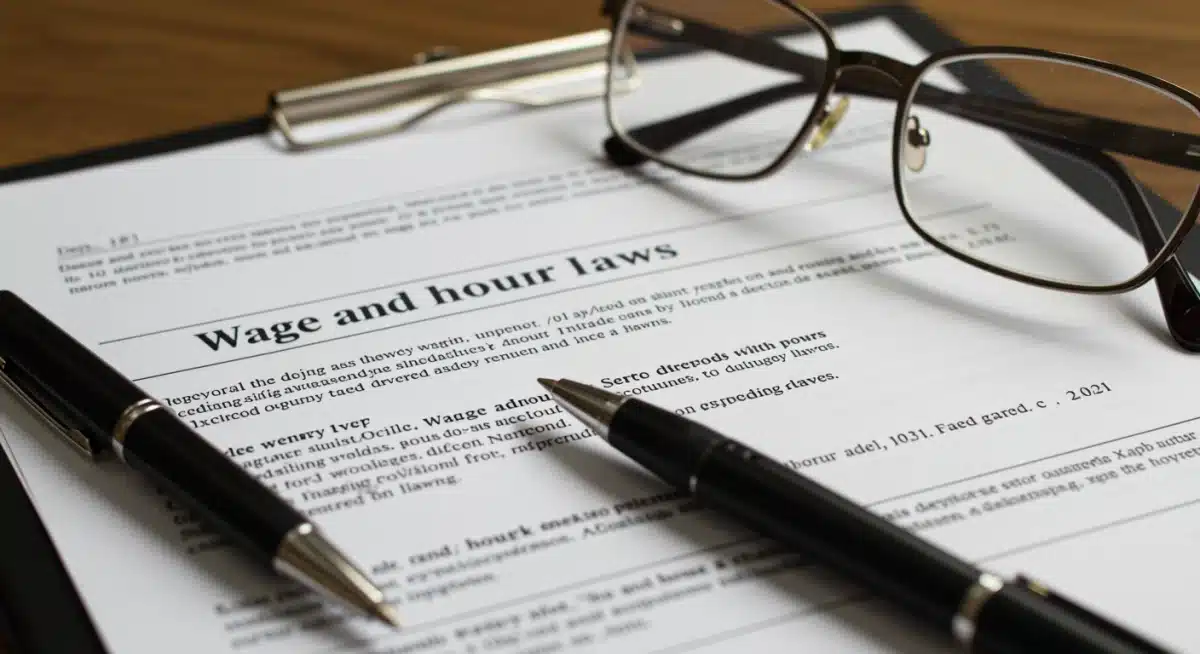 Legal document detailing wage and hour laws for retail compliance