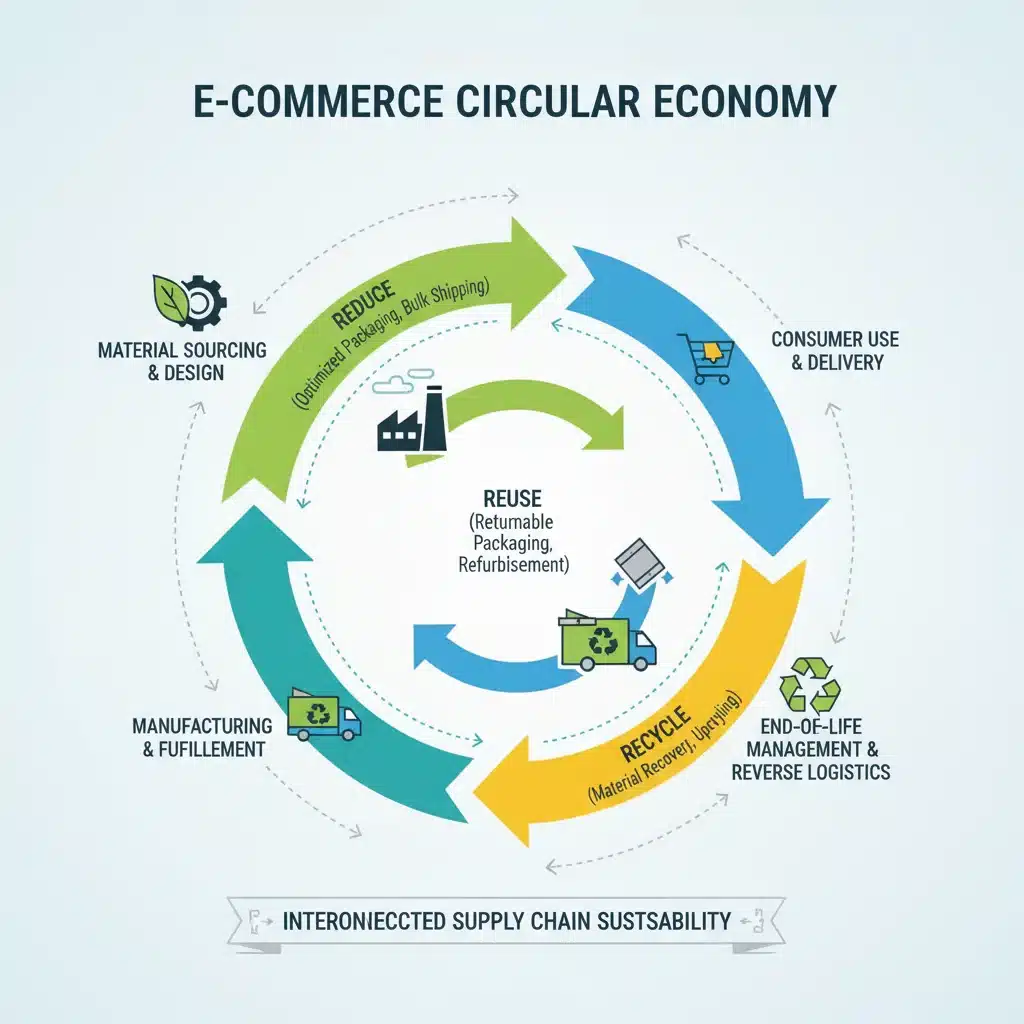 Circular economy model for e-commerce supply chain sustainability